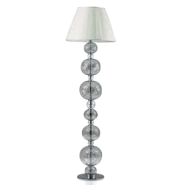 "Soffice" Murano glass floor lamp - 1 light - mat platinum