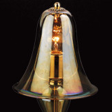 "Alcesti" lampe de chevet en verre de Murano - 1 lumière - transparent et ambre