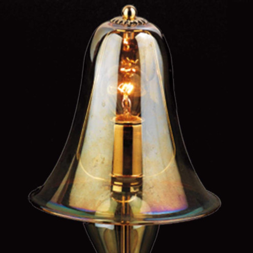 "Alcesti" Murano glass bedside lamp - 1 light - transparent and amber