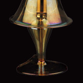 "Alcesti" lampe de chevet en verre de Murano - 1 lumière - transparent et ambre