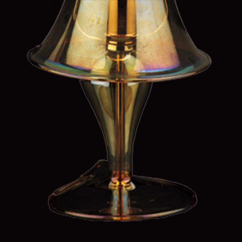 "Alcesti" lampara de mesita de noche de Murano - 1 luce - transparente y ámbar 