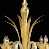 "Aladino" Murano glas Kronleuchter - 6 flammig - gold
