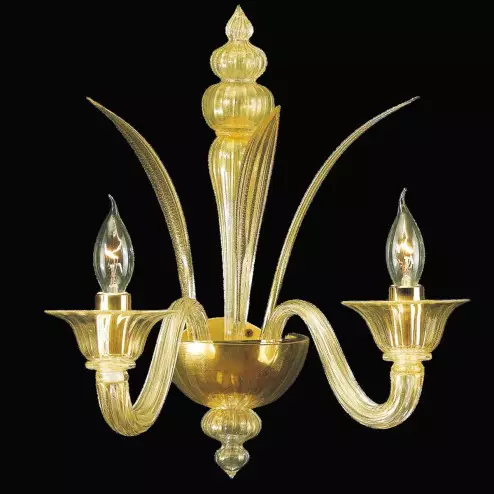 "Aladino" applique en verre de Murano - 2 lumières - or