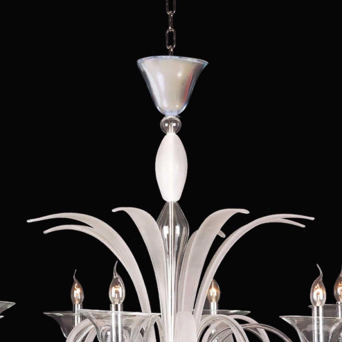 "Baccanti" Murano glass chandelier - 8 lights - transparent