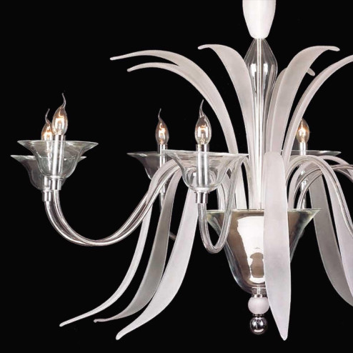 "Baccanti" lustre en cristal de Murano - 8 lumières - transparent