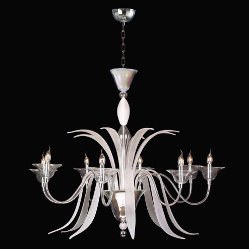 "Baccanti" lustre en cristal de Murano - 8 lumières - transparent