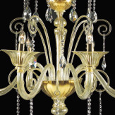 "Pericle" Murano glas Kronleuchter - 8 flammig - gold und transparent