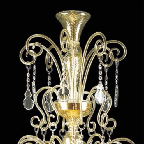"Callia" Murano glas Kronleuchter - 8 flammig - gold und transparent