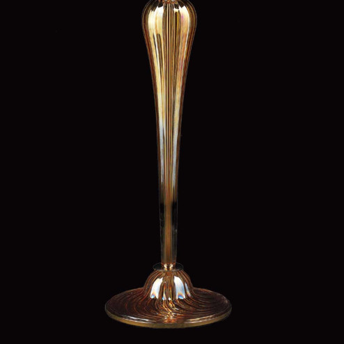 "Panegirico" lustre en cristal de Murano - 1 lumière - ambre et rouge