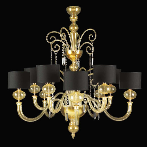 "Matilde" lampara de araña de Murano - 5+5 luces - oro