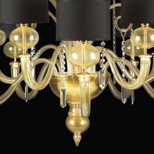 "Matilde" Murano glass chandelier - 5+5 lights - gold