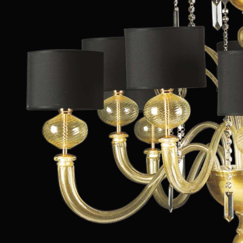 "Matilde" Murano glass chandelier - 5+5 lights - gold