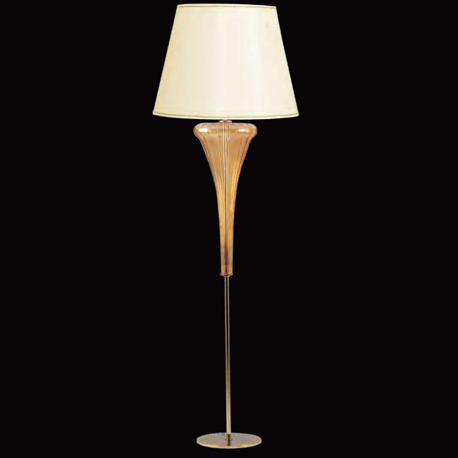"Meridiana" Murano glass floor lamp - 1 light - amber