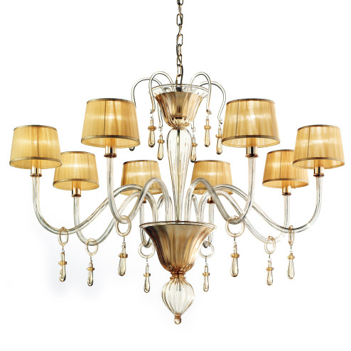 Venier 8 lights Murano chandelier - entirely gold color