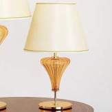 "Meridiana" lampe de chevet en verre de Murano - 1 lumière - ambre