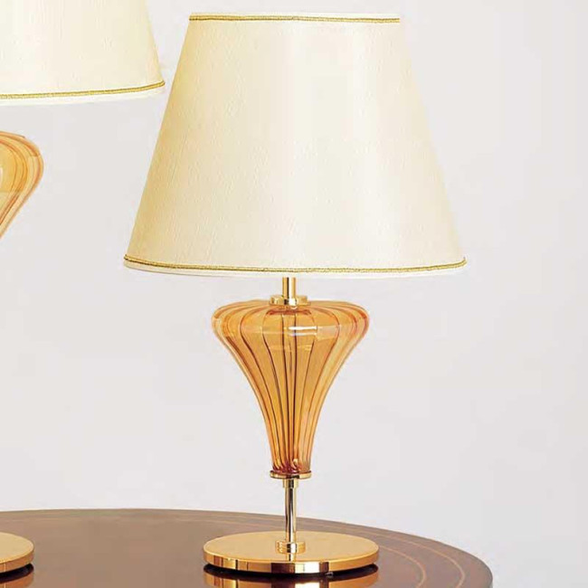 "Meridiana" Murano glass bedside lamp - 1 light - amber