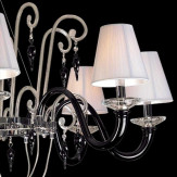 "Elisabetta" lampara de araña de Murano - 8 luces - negro