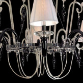 "Elisabetta" lustre en cristal de Murano - 8 lumières - noir