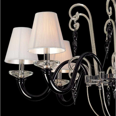 "Elisabetta" lampara de araña de Murano - 8 luces - negro