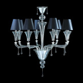 "Samuela" lustre en cristal de Murano - 8 lumières - transparent