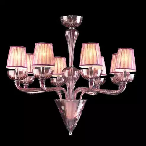 "Naomi" lustre en cristal de Murano - 8 lumières - améthyste