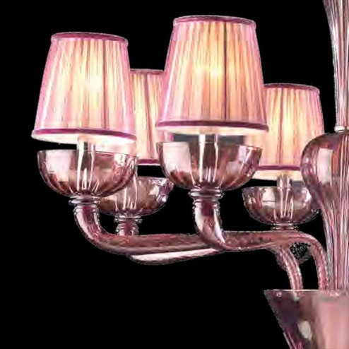 "Naomi" Murano glass chandelier - 8 lights - amethyst