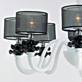 "Adele" lampara de araña de Murano - 8 luces - blanco