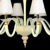 "Rebecca" lampara de araña de Murano - 10 luces - blanco
