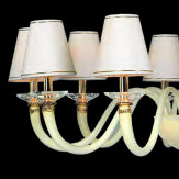 "Rebecca" lampara de araña de Murano - 10 luces - blanco