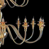 "Serafina" lampara de araña de Murano - 12+8+4 luces - ámbar