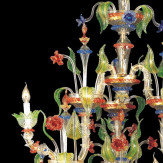 "Arboreo" Murano glas Kronleuchter - 6+3+3 flammig - transparent, multicolor und gold