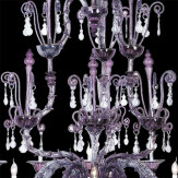"Irene" lustre en cristal de Murano - 8 lumières - améthyste