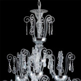 "Irene" lampara de araña de Murano - 8 luces - transparente