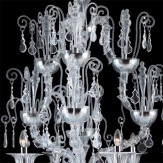 "Irene" lampara de araña de Murano - 8 luces - transparente