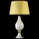"Rossella" lampara de sobremesa de Murano - 1 luce - blanco y oro