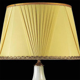 "Rossella" lampe de table en verre de Murano - 1 lumière - blanc et or