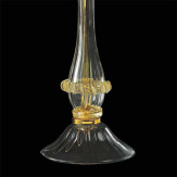 "Ancella" Murano nachttischleuchte - 1 flammig - transparent und gold
