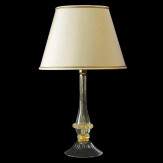 "Ancella" lampe de chevet en verre de Murano - 1 lumière - transparent et or
