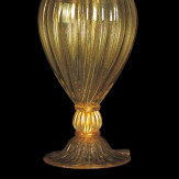 "Caleido" lampe de table en verre de Murano - 1 lumière - ambre et or