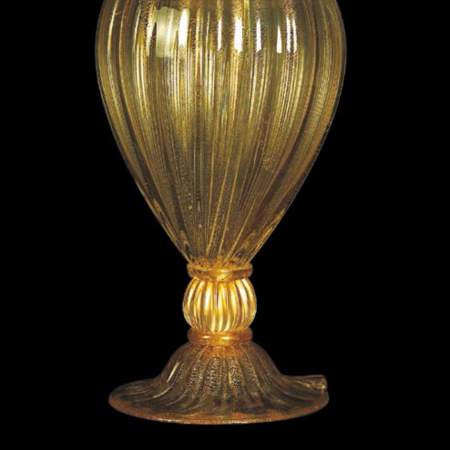 "Caleido" Murano glass table lamp - 1 light - amber and gold