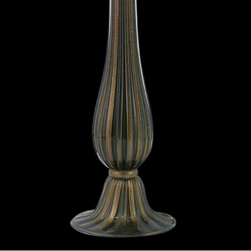 "Uranio" Murano glass table lamp - 1 light - black and gold