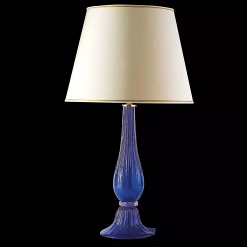 "Uranio" Murano glass bedside lamp - 1 light - blue and gold