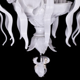 "Bianca Iris" Murano glas deckenleuchte - 12 flammig - weiß