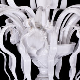 "Bianca Iris" plafonnier en verre de Murano - 12 lumières - blanc