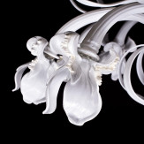 "Bianca Iris" Murano glas deckenleuchte - 12 flammig - weiß