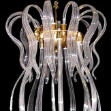 "Medusa" lustre en cristal de Murano - 6 lumières- transparent