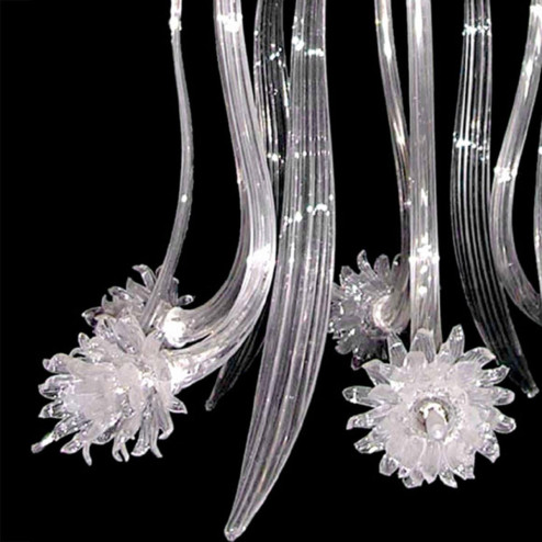 "Medusa" Murano glass chandelier - 6 lights - transparent