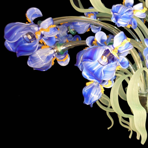 "Iris Blu" Murano glas deckenleuchte - 12 flammig - multicolor
