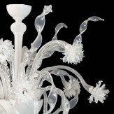 "Nastri" lustre en cristal de Murano - 18 lumières - blanc