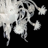 "Nastri" lustre en cristal de Murano - 18 lumières - blanc